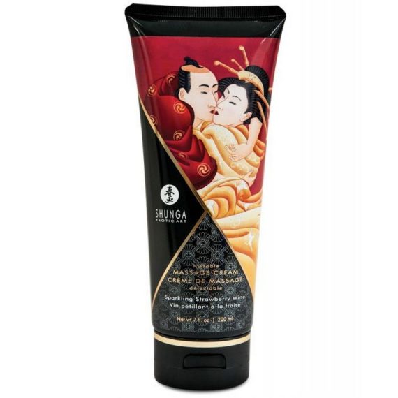 Shunga Kissable Massage Cream - Sparkling Strawberry Wine